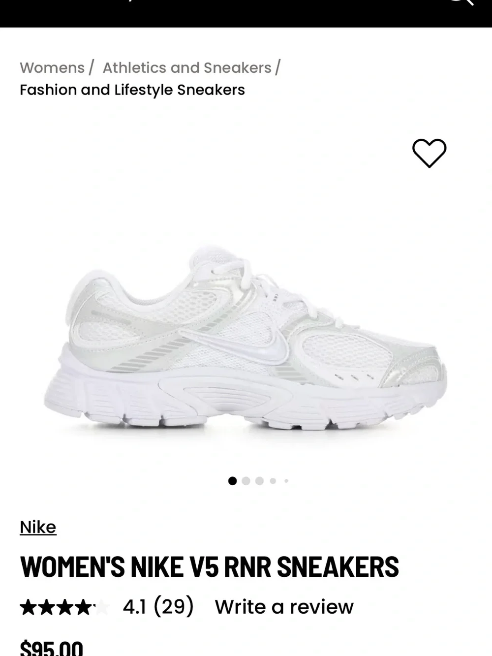 Nike White Mesh Running Sneakers